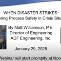 Title slide for the when disaster strikes webinar